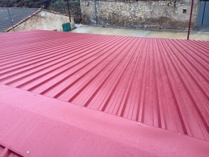 Cubierta metálica de chapa simple