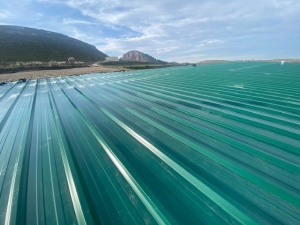 Cubierta de chapa grecada