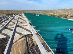 Cubierta de chapa grecada