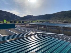 Cubierta de chapa grecada