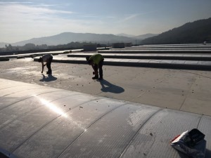 Montaje de #Pir sobre #cubierta #chapa metálica