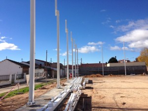 Pinchado de pilares estructura metálica
